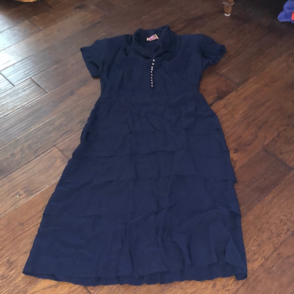 Vintage Blakey Fashion navy dress